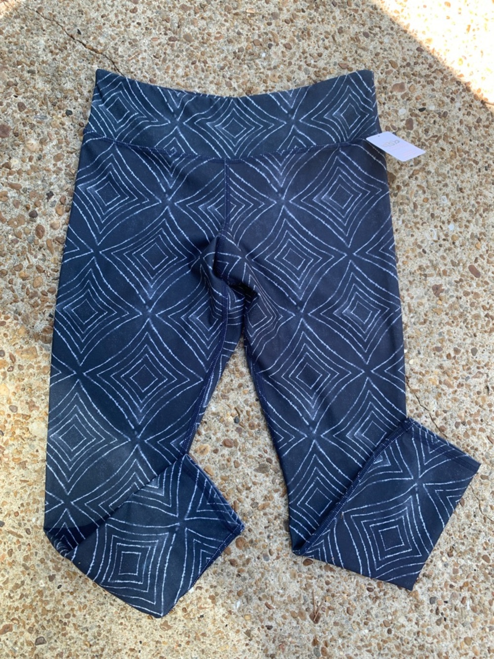 All in Motion blue and white 7/8 length athletic leggings